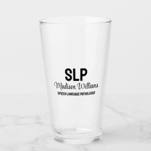 Personalised SLP Speech Language Pathologist Gift Glass