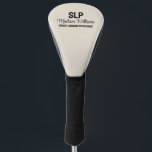 Personalised SLP Speech Language Pathologist Gift Golf Head Cover<br><div class="desc">Personalised SLP Graduation Gift Golf,  Speech Language Pathologist Present Job,  Grad Head Cover Pathology Therapist,  New Therapy Name for her,  daughter wife mum mum mother,  sister in law aunt granddaughter,  custom voice Christmas best friend,  thank you boss birthday master,  college university uni graduate school,  party class of 2024 2025</div>