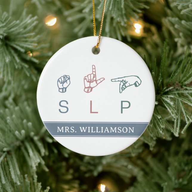Personalised SLP Speech Pathologist Appreciation Ceramic Tree Decoration (Tree)