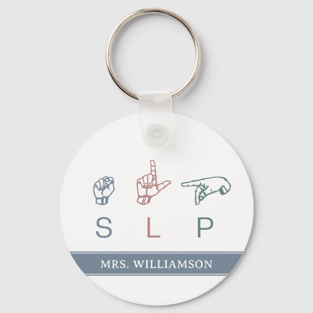 Personalised SLP Speech Pathologist Appreciation Key Ring (Front)
