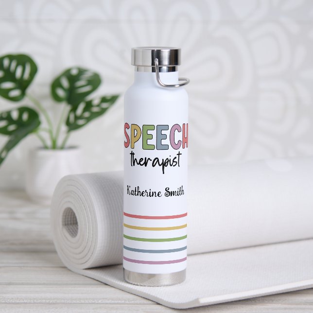 Personalised SLP Speech Therapist Water Bottle (Yoga)