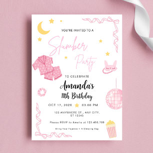 Personalised Slumber Party Birthday Invitation