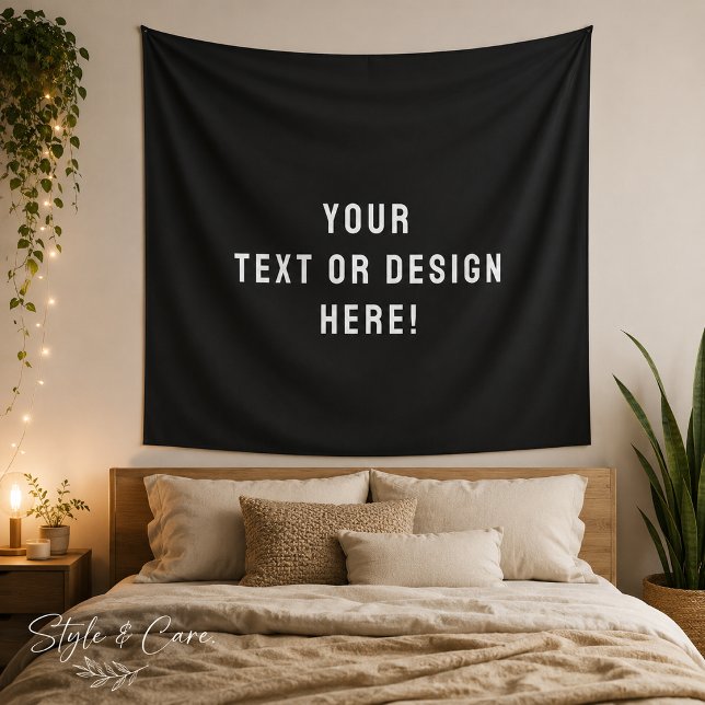 Personalised Small Black Tapestry Design (Personalized Small Black Tapestry Design)