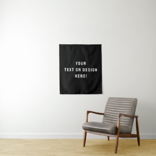 Personalised Small Black Tapestry Design