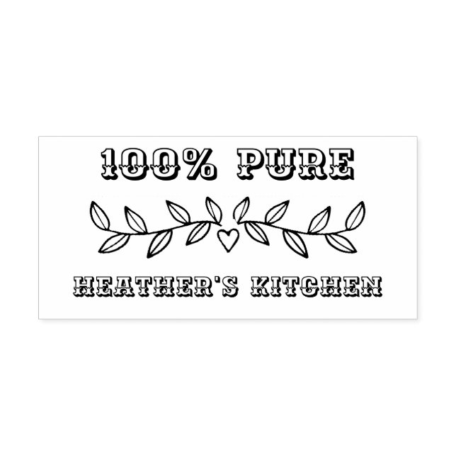 Personalised Small Business Wood Art Stamp (Imprint)