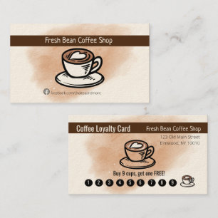 Personalised Small Coffee Shop Business Card
