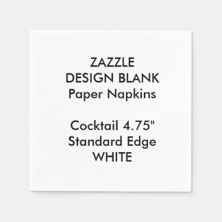 Personalised Small WHITE Cocktail Paper Napkins