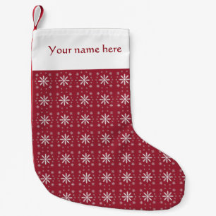 Personalised Small White Snowflake Stocking