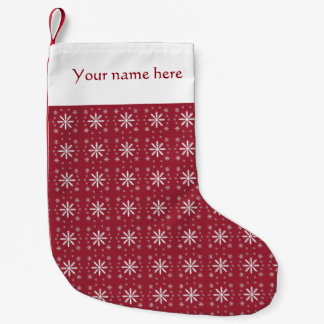 Personalised Small White Snowflake Stocking