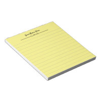 Personalised Small Yellow Lined Notepad