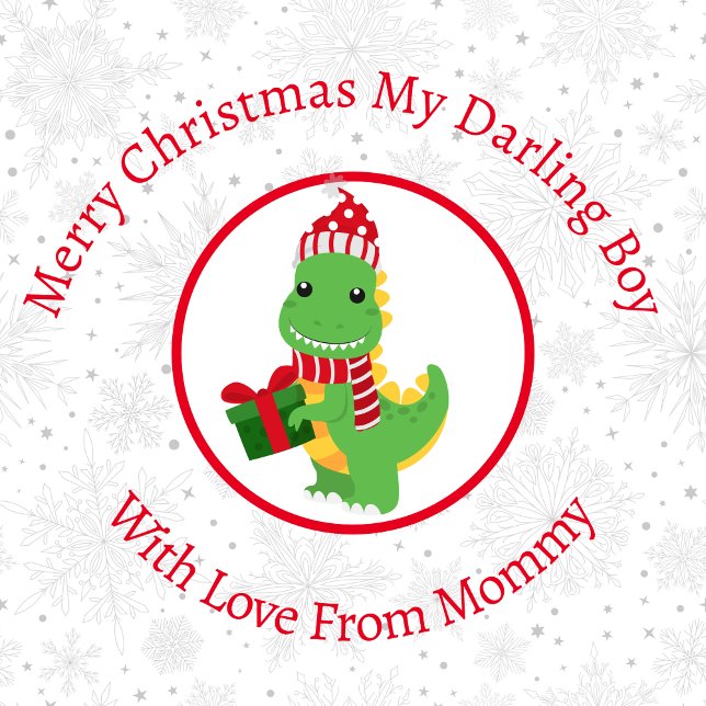Personalised Smiling Christmas Dinosaur Wrapping Paper (Creator Uploaded)