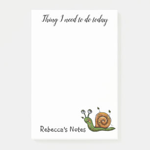Personalised Snail To Do  Post-it Notes