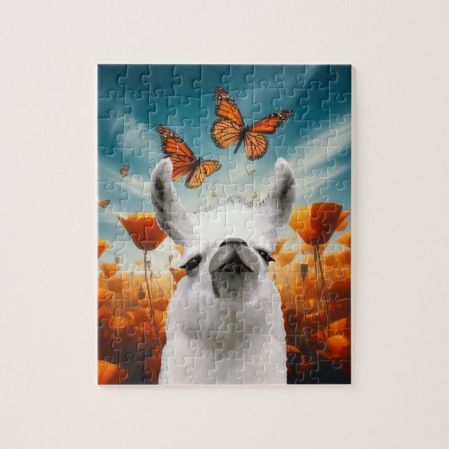 Personalised Snooty Snobby Llama Jigsaw Puzzle (Vertical)