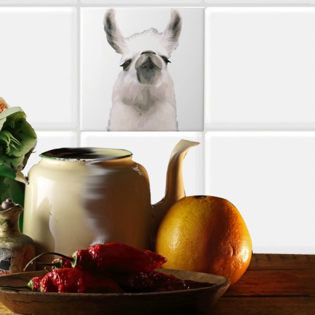 Personalised Snooty Snobby Llama Tile (Creator Uploaded)