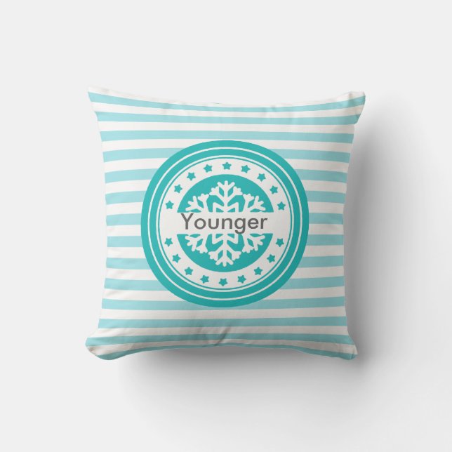Personalised Snow Design Throw Pillow (Front)