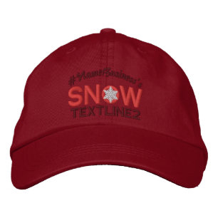 Personalised Snow Embroidered Lovers Red Hat