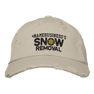 Personalised Snow Removal Snowflake Military Style Embroidered Hat