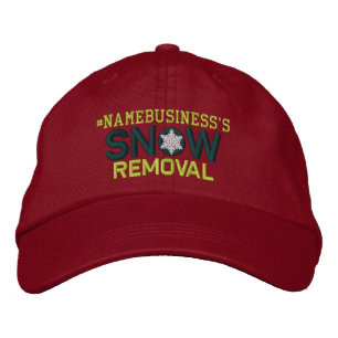 Personalised Snow Removal Snowflakes Embroidered Hat