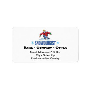 Personalised Snow Skiing Label