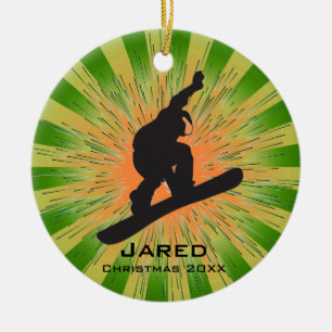 Personalised Snowboarding Ornament