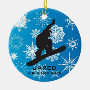 Personalised Snowboarding Ornament