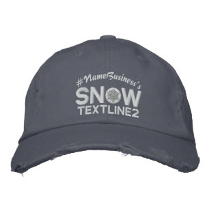 Personalised Snowflake 2 lines Embroidery Embroidered Hat