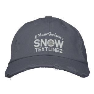 Personalised Snowflake 2 lines Embroidery Embroidered Hat