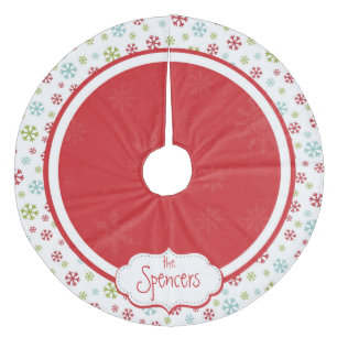 Personalised Snowflake Christmas Tree Skirt