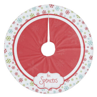 Personalised Snowflake Christmas Tree Skirt