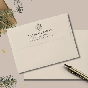 Personalised Snowflake Holiday Envelope