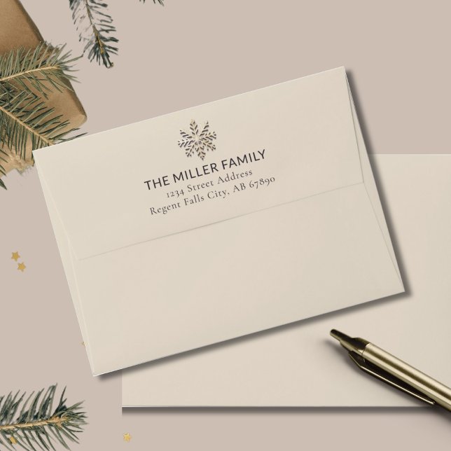 Personalised Snowflake Holiday Envelope (Creator Uploaded)
