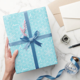 Personalised Snowflake Holiday wrapping papper Paper