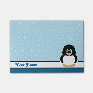 Personalised Snowflake Penguin Post-it® Notes