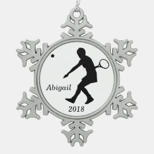Personalised Snowflake Tennis Christmas Ornament
