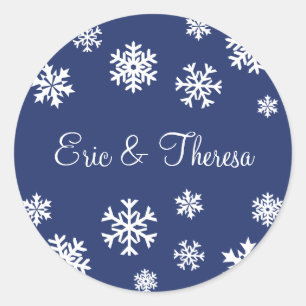 Personalised Snowflakes Envelope Sticker Seal