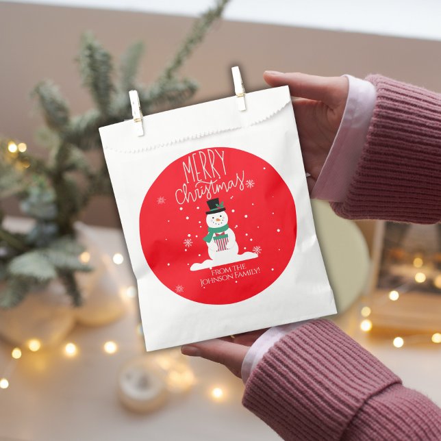 Personalised Snowman Christmas Favour Bags (Creator Uploaded)