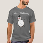Personalised Snowman Christmas T-Shirt<br><div class="desc">This personalised Christmas T - Shirt features the Christmas Crew's Snowman Character.</div>