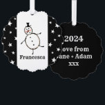 Personalised Snowman Christmas Tree Decoration Card<br><div class="desc">This personalised Christmas card features the Christmas Crew's Snowman Character.</div>