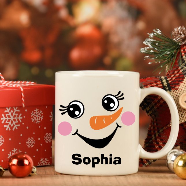 Personalised Snowman Mug with Custom Name (Personalized Snowman Mug with Custom Name)