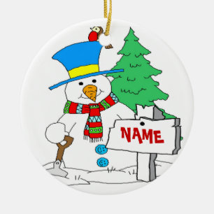 Personalised Snowman Ornament