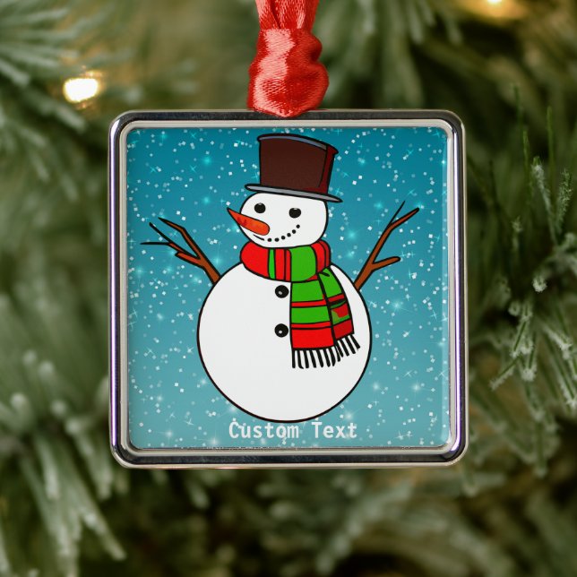 Personalised Snowman Ornament - Christmas Gift (Tree)