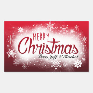 Personalised Snowy Christmas Sticker
