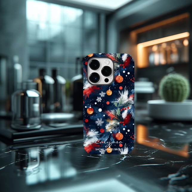 Personalised Snowy Nights Christmas Case-Mate iPhone Case (Creator Uploaded)