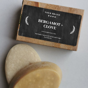 Personalised Soap Label Black Chalkboard Sticker