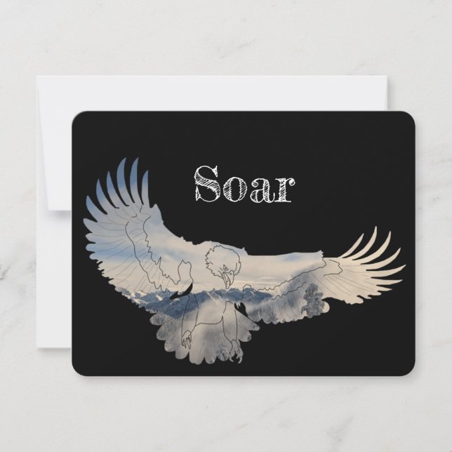 Personalised Soaring Eagle Thank You Card (Front)
