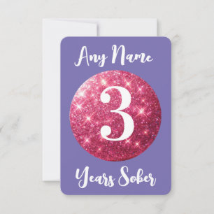 Personalised Sober Birthday Card Any Name