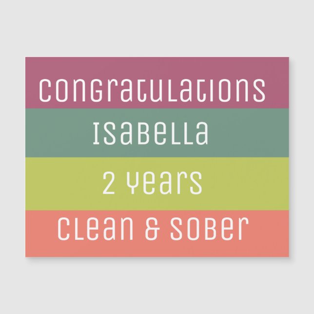 personalised sobriety 12 step recovery custom card (Front)
