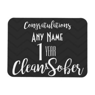personalised sobriety 12 step recovery custom card magnet