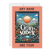 Personalised Sobriety Clean and Sober Milestone