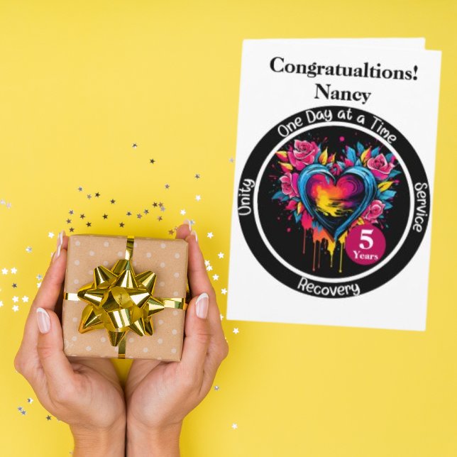 Personalised Sobriety Milestone Card (Creator Uploaded)